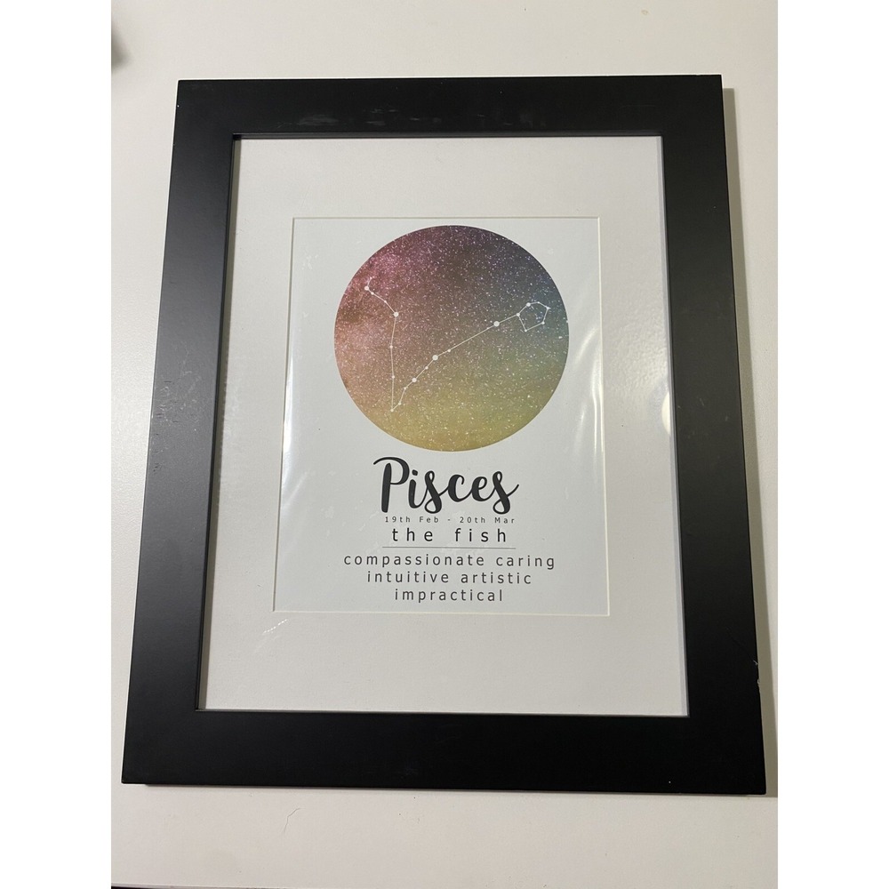 Pisces zodiac constellation Print heavy‎ duty framed Modernist Wall Decor